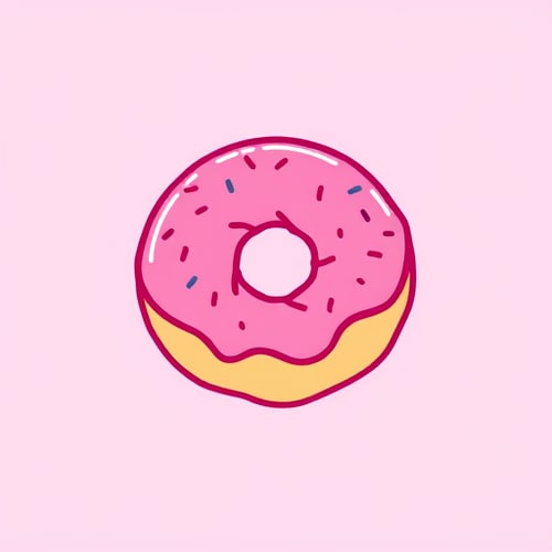 AI Design for donut pink