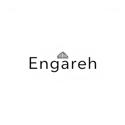 AI Design for create a logo for an architecture compnay, that represent iranian culture and art in this field. the name of office is "Engareh". i want the logo to connect the meaning of the name and the name and the iranian culture and art and architeture. i want the logo to be minimal and monochrome. it must be memoriabel, simple to read and easy to recgnize. and i want it to be eyecatching. 