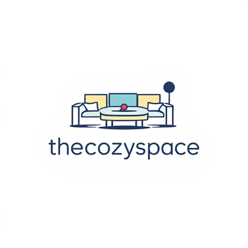 AI Design for make the logo of a company which is a interior designer so he wants a decent attractive logo his company name is thecozzyspace and he want that in logo there should be sofa chais and tables these 3 things should be there make something funky type