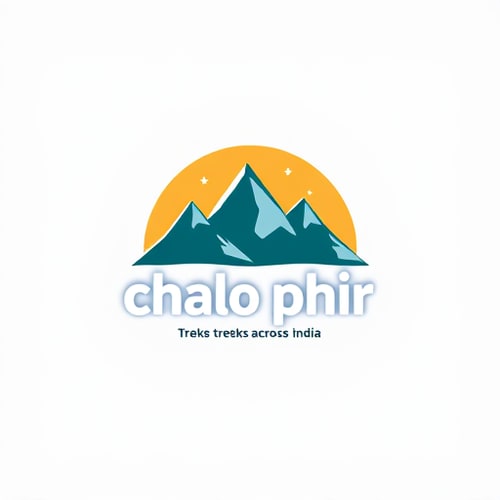 AI Design for create me a logo of a website that searches for treks across india called 'chalo phir'