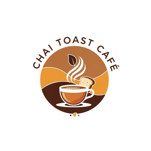 AI Design for a logo for a cafe with the name "Chai Toast Cafe"