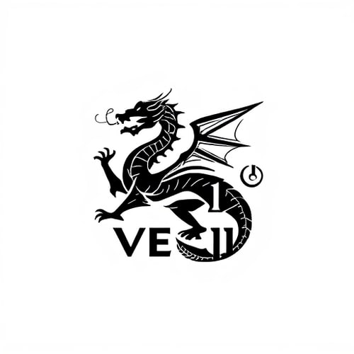 AI Design for Black dragon with VE 11 written on it