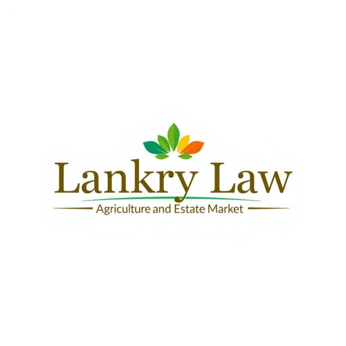 AI Design for law firm, write "lankry law" focus on agriculture and real estate market. warm colors.
