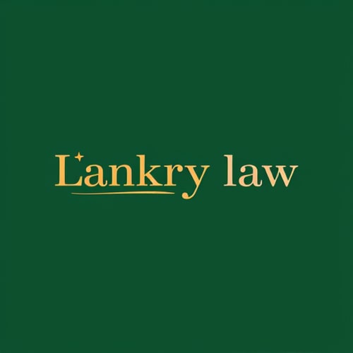 AI Design for law firm, write "lankry law" focus on agriculture and real estate market. colors green, brown and yellow. warm colors.