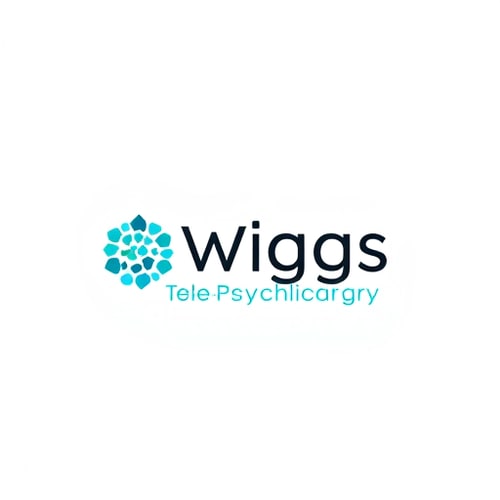 AI Design for Business Name “Wiggs Tele-Psychiatry”, Business Nature / Industry “health care and physician”, Business Description “Tele-Psychiatry”, Specific type of color i would want to see in my Logo “Black and shades of Blue”