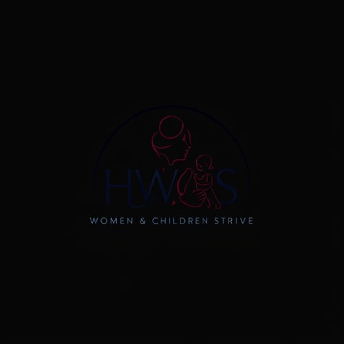 AI Design for create a logo for Business Name “Helping Women Children Strive”, Business Description “Social action non-profit. Helping underserved communities to succeed in shelter, work, education focusing on women and children.”, Target Audience or Customers i want to target “Underserved women and children”, idea or concept of how i want logo to be designed “Would like the intials HWCS in a semi-circle with hands holding a women holding a child something like this”, font style “bold”, Color “Black”.