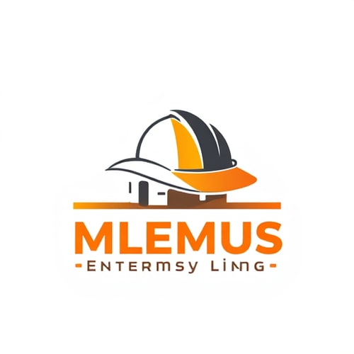 AI Design for create a logo for “MLEMUS Enterprises LLC” element i like tou use in my logo is construction hat