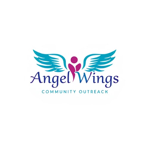 AI Design for Create a logo for Business Name “Angel Wings”, Business Description “Community Outreach”, Business Nature / Industry “Community & Foundation”, Business Products / Services “Food, clothes and resources”