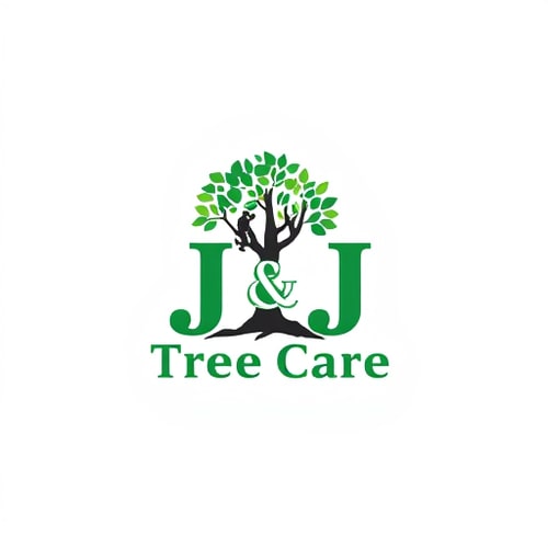 AI Design for Create a logo for Business Name “J&J Tree Care”, Business Products / Services “Tree pruning, removals, planting”, idea or concept of how i want logo to be designed “J&J positioned as the base of a tree”, specific type of graphical element i would want to see in logo “I would like a tree with a climber in it”, specific type of color i would want to see in Logo “Green and black”, Look and Feel of Logo “Professional”