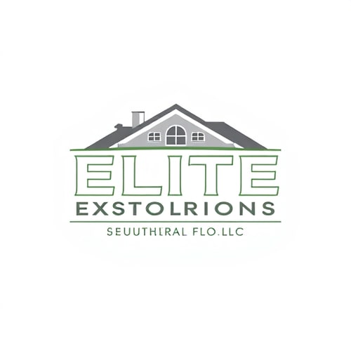 AI Design for Business Name “ELITE EXTERIORS SOLUTIONS OF CENTRAL FL LLC”, Business Nature / Industry “construction”, Business Products / Services “Siding, Soffit and Fascia Installation and Repair”, Graphical element i would want to see in my logo “A house or a building’s exterior”, Specific type of color i would want to see in my Logo “Grey, White, Green, Black”, FONT style i want to see in my Logo “Fancy and Signature”.