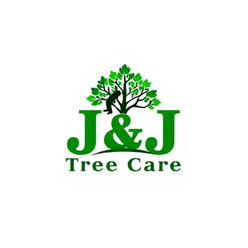 AI Design for Create a logo for Business Name “J&J Tree Care”, Business Products / Services “Tree pruning, removals, planting”, idea or concept of how i want logo to be designed “J&J positioned as the base of a tree”, specific type of graphical element i would want to see in logo “I would like a tree with a climber in it”, specific type of color i would want to see in Logo “Green and black”, Look and Feel of Logo “Professional”