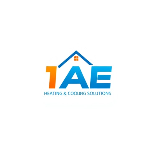AI Design for  create a logo for Business Name “1AE HVAC”, Tagline / Slogan “Heating & Cooling Solutions”, Business Description “Heating, Ventilation & Air Conditioning”, Message, which should be communicated through my Logo “Heating and cooling solutions”, Look and Feel of my Logo “Clean inviting”