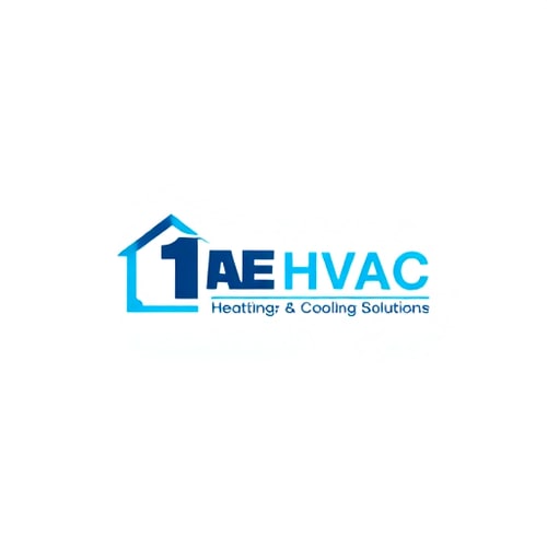 AI Design for  create a logo for Business Name “1AE HVAC”, Tagline / Slogan “Heating & Cooling Solutions”, Business Description “Heating, Ventilation & Air Conditioning”, Message, which should be communicated through my Logo “Heating and cooling solutions”, Look and Feel of my Logo “Clean inviting”