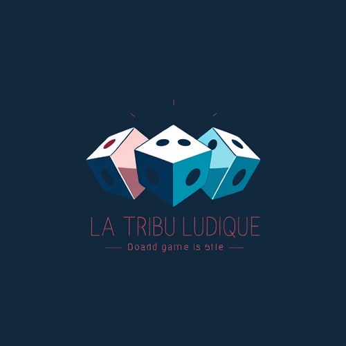 AI Design for Create a logo contain THREE DICES for a community called "LA TRIBU LUDIQUE" which aims to unite and bring together board game creators in order to positively change the world on its scale.