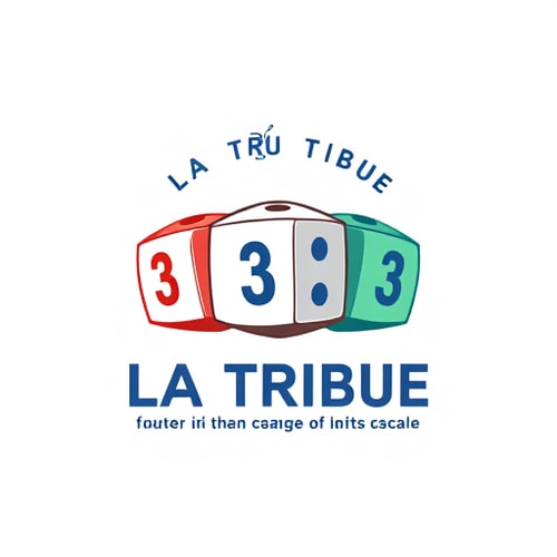 AI Design for Create a logo that contains 3 dice of similar colors with the number 3 3 and 3 for a community called "LA TRIBU LUDIQUE" which aims to unite and bring together creators of board games in order to positively change the world on its scale.