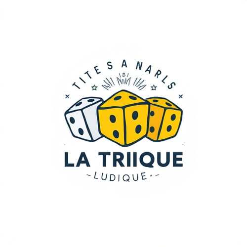 AI Design for Create a logo contain THREE DICES for a community called "LA TRIBU LUDIQUE" which aims to unite and bring together board game creators in order to positively change the world on its scale.