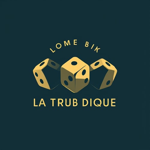 AI Design for Create a logo contain THREE DICES for a community called "LA TRIBU LUDIQUE" which aims to unite and bring together board game creators in order to positively change the world on its scale.