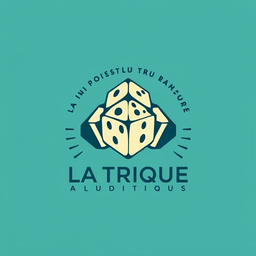 AI Design for Create a logo contain THREE DICES for a community called "LA TRIBU LUDIQUE" which aims to unite and bring together board game creators in order to positively change the world on its scale.
