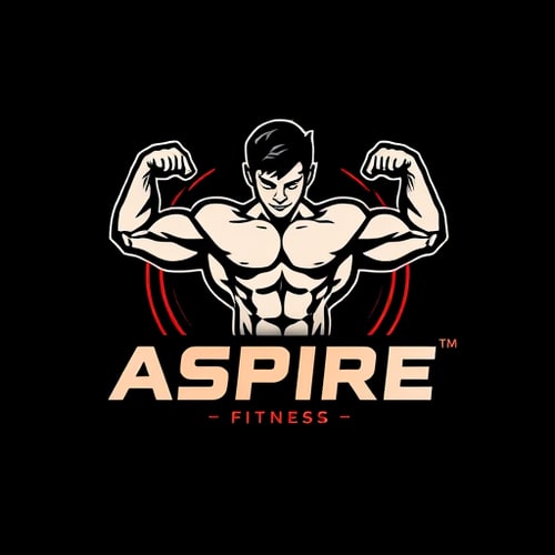 AI Design for Aspire fitness Gymnastic boy body builder logo