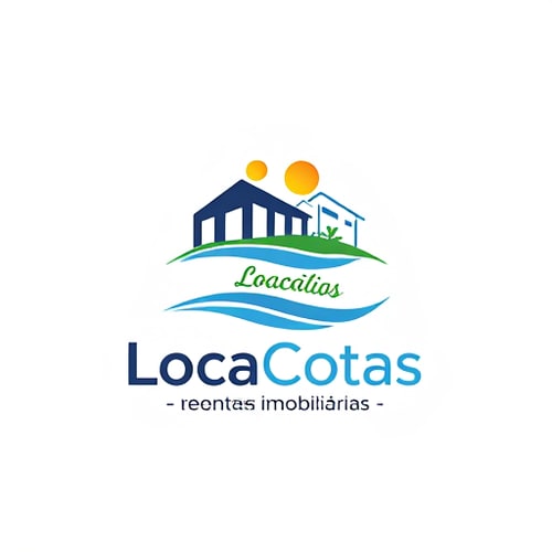 AI Design for and website that rents rooms on resorts called "LocaCotas", "Locação de Cotas Imobiliárias"