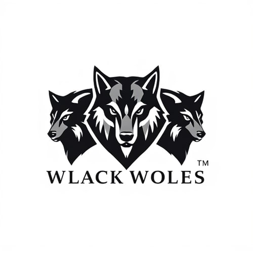 AI Design for Three black wolves