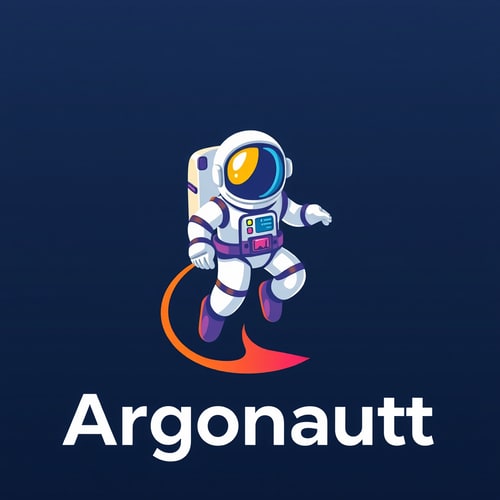 AI Design for use a colorful 3d astronaut to reference an argonaut. Logo should show innovation and leading forward. make it playful but keep the professional tone