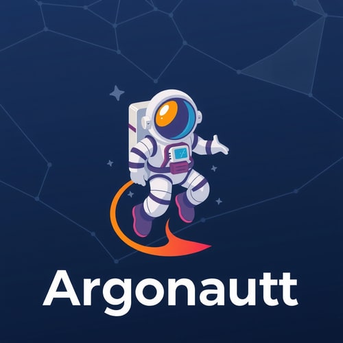 AI Design for use a colorful 3d astronaut to reference an argonaut. Logo should show innovation and leading forward. make it playful but keep the professional tone