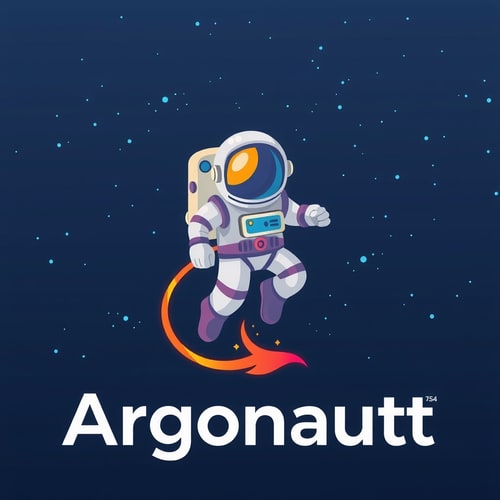 AI Design for use a colorful 3d astronaut to reference an argonaut. Logo should show innovation and leading forward. make it playful but keep the professional tone