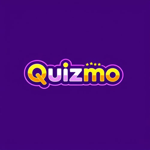 AI Design for Design a modern and vibrant logo for a trivia game called ‘Quizmo.’ The logo prominently features the word ‘Quizmo’ in a bold and clean Clash Grotesk typeface. The color palette includes a purple gradient as the base, complemented by gold and yellow accents to symbolize rewards and prizes. Integrate a creative combination of a question mark with elements like a dollar sign or a stack of cash. The design should convey excitement, competition, and success, with a minimalist and professional aesthetic that highlights the reward-driven nature of the game and low-poly art.