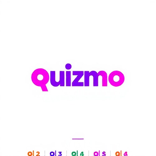 AI Design for Design a logo for a trivia game called Quizmo. The app features users competing in knowledge-based challenges, earning points, and climbing a leaderboard. At the end of each sprint, the top player wins a real cash prize. The logo should use the Clash Grotesk typeface for the word ‘Quizmo,’ with a modern and bold style. Use a vibrant purple color palette, incorporating gradients or complementary shades to convey excitement. Highlight the concept of real money rewards subtly, perhaps by integrating a money symbol or dollar sign in the design. The style should be clean, minimalist, and visually striking, optimized for high visibility on iOS devices.