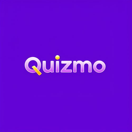 AI Design for Design a modern and vibrant logo for a trivia game called ‘Quizmo.’ The logo prominently features the word ‘Quizmo’ in a bold and clean Clash Grotesk typeface. The color palette includes a purple gradient as the base, complemented by gold and yellow accents to symbolize rewards and prizes. Integrate a creative combination of a question mark with elements like a dollar sign or a stack of cash. The design should convey excitement, competition, and success, with a minimalist and professional aesthetic that highlights the reward-driven nature of the game.