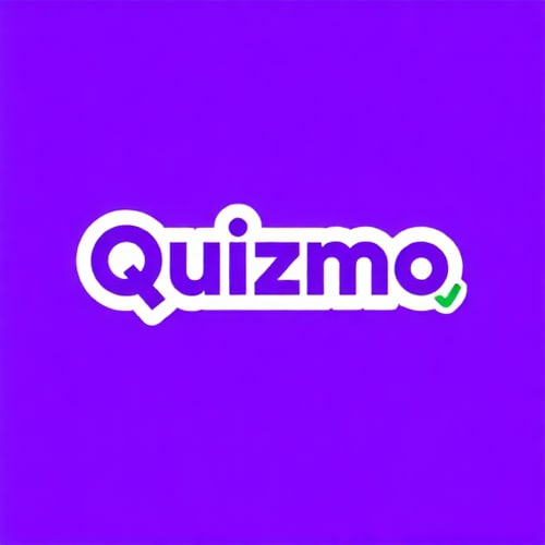 AI Design for Design a logo for a trivia game called Quizmo. The app features users competing in knowledge-based challenges, earning points, and climbing a leaderboard. At the end of each sprint, the top player wins a real cash prize. The logo should use the Clash Grotesk typeface for the word ‘Quizmo,’ with a modern and bold style. Use a vibrant purple color palette, incorporating gradients or complementary shades to convey excitement. Highlight the concept of real money rewards subtly, perhaps by integrating a money symbol or dollar sign in the design. The style should be clean, minimalist, and visually striking, optimized for high visibility on iOS devices.