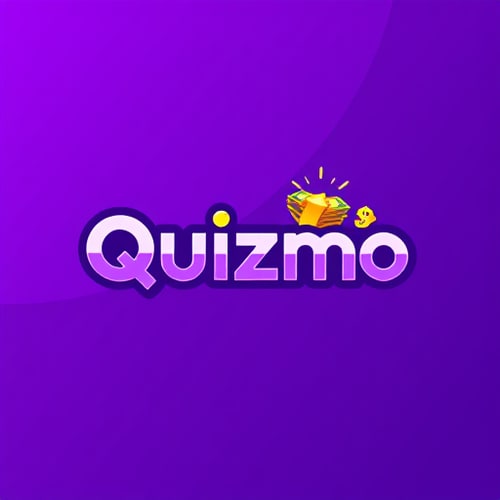 AI Design for Design a modern and vibrant logo for a trivia game called ‘Quizmo.’ The logo prominently features the word ‘Quizmo’ in a bold and clean Clash Grotesk typeface. The color palette includes a purple gradient as the base, complemented by gold and yellow accents to symbolize rewards and prizes. Integrate a creative combination of a question mark with elements like a dollar sign or a stack of cash. The design should convey excitement, competition, and success, with a minimalist and professional aesthetic that highlights the reward-driven nature of the game and low-poly art.