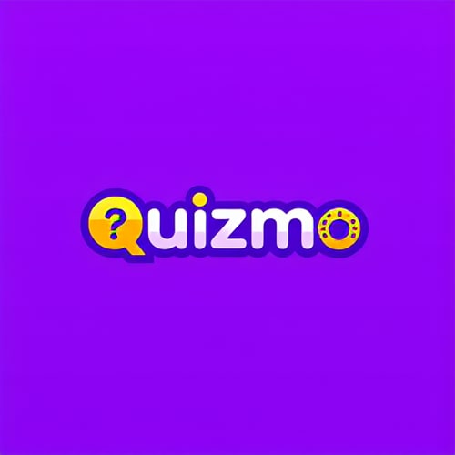 AI Design for Design a modern and vibrant logo for a trivia game called ‘Quizmo.’ The logo prominently features the word ‘Quizmo’ in a bold and clean Clash Grotesk typeface. The color palette includes a purple gradient as the base, complemented by gold and yellow accents to symbolize rewards and prizes. Integrate a creative combination of a question mark with elements like a dollar sign or a stack of cash. The design should convey excitement, competition, and success, with a minimalist and professional aesthetic that highlights the reward-driven nature of the game and low-poly art.