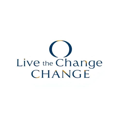 AI Design for Create a modern, minimal, and premium logo for the campaign Live the Change.Text: ‘Live the Change’ in bold, elegant typography.Symbol/Icon: A circular or rounded abstract icon representing The O Factor → symbolizing balance, wholeness, and transformation.Style: Sleek, futuristic, aspirational, luxury real-estate branding tone.Color Palette: Gold and deep blue on white or black background (premium corporate style).Format: Flat, vector-style logo with transparent background, suitable for social media and print.Output: Logo should look professional, timeless, and aligned with luxury workspace branding.”