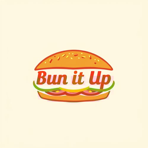 AI Design for Bun it up is the name So iam going to be selling different kinds of fillings inside a bun The concept is street food but with a modern elegant touch The color themes should be vibrant plus classy And the vibe am looking for is fun, energetic, vibrant, street food, fusion. am using indian pav but it will have flavours from around the world inside that indian bun