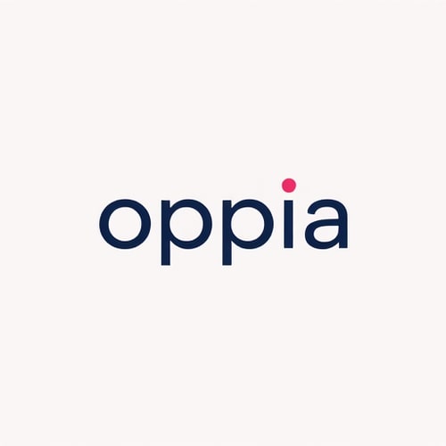 AI Design for company name is oppia and color is #ffe4e0