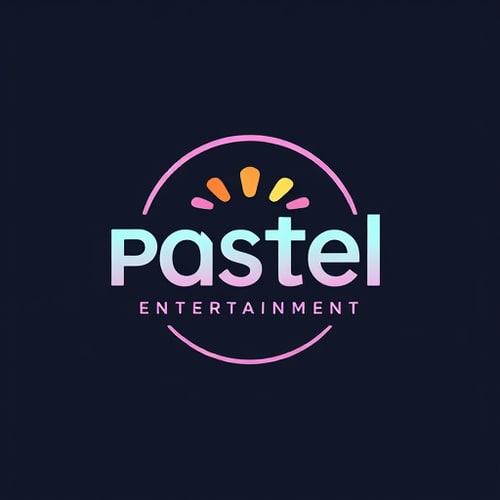 AI Design for studio logo for pastel entertainment (simple colors)