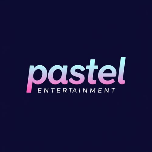 AI Design for studio logo for pastel entertainment (simple colors)