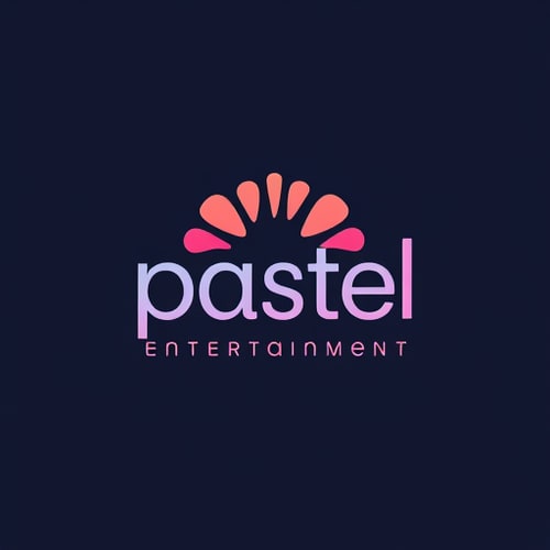 AI Design for studio logo for pastel entertainment (simple colors)