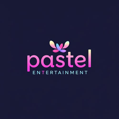 AI Design for studio logo for pastel entertainment (simple colors)