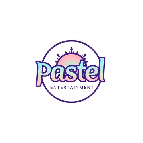 AI Design for studio logo for pastel entertainment (simple colors)