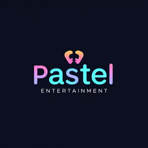 AI Design for studio logo for pastel entertainment (simple colors)