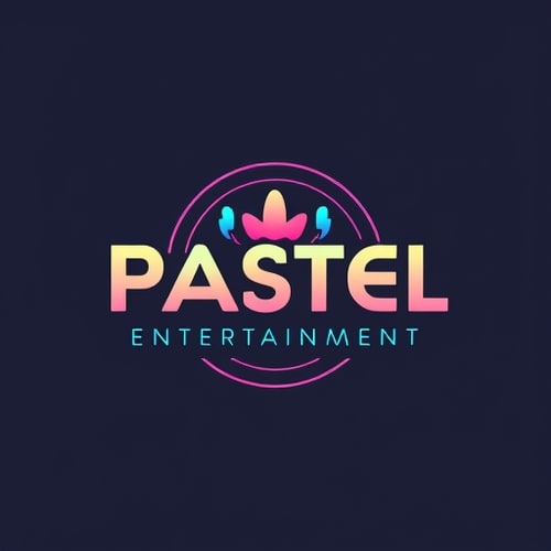 AI Design for music label logo for pastel entertainment (simple colors)
