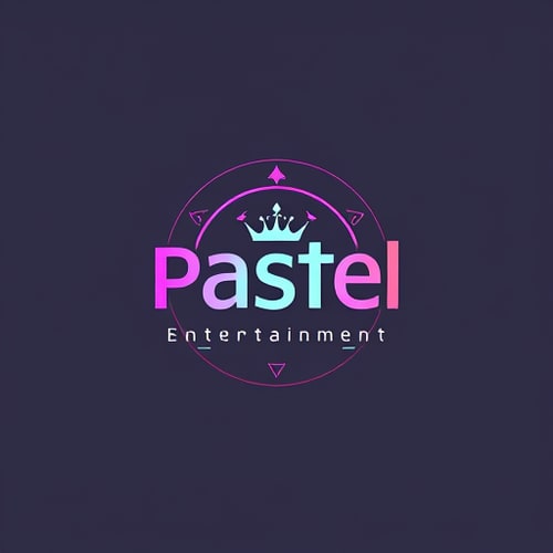 AI Design for music label logo for pastel entertainment (simple colors)