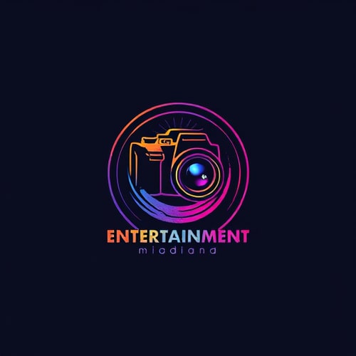 AI Design for company name : pastel entertainment with camera ,music ,edits