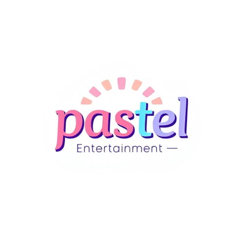 AI Design for studio logo for pastel entertainment (simple colors)