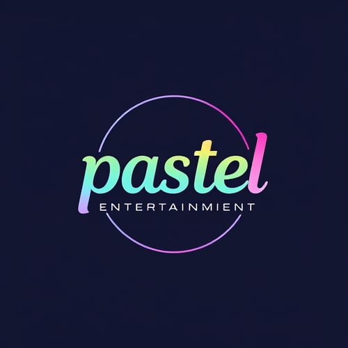 AI Design for studio logo for pastel entertainment (simple colors)