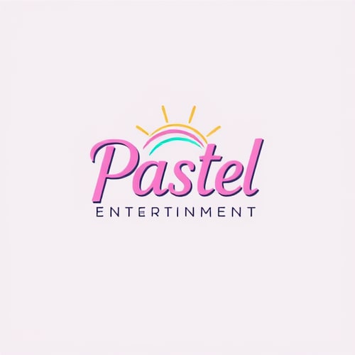 AI Design for  studio logo for pastel entertainment (simple colors)