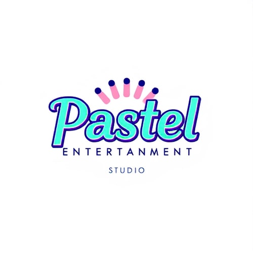 AI Design for studio logo for pastel entertainment (simple colors)